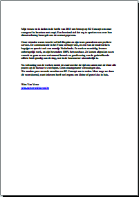 Aanbeveling van Wim Van Verre Originele aanbevelingsbrief van Wim Van Verre